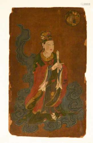 Chinese Early Ming Silk Painting, Daoist