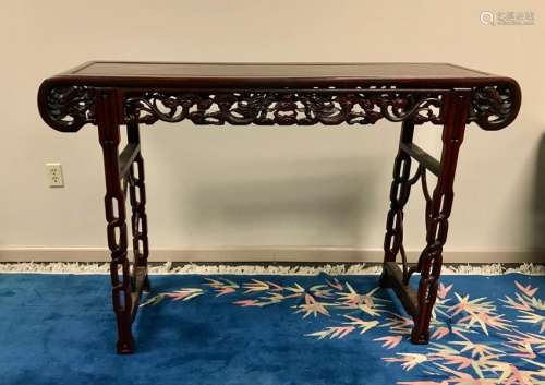 Chinese Hardwood Scroll Table