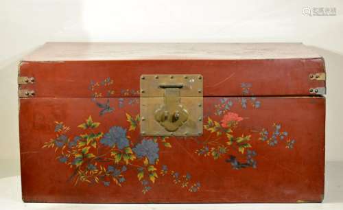 Chinese Fuzhou Lacquer Trunk for Painitng Storage