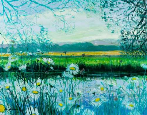 Michel-Henry  (French, 1928-2016) Spring Meadow
