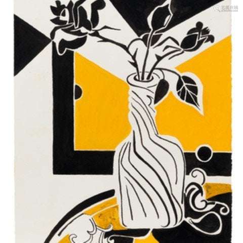 Francoise Gilot (French, b. 1921) Yellow Rose, 1973