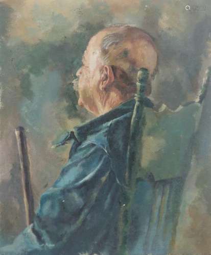 Atha H. Tehon (20th century) Study of Seated Man