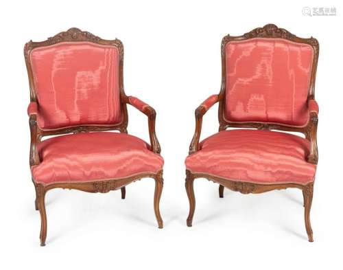 A Pair of Bergere Armchairs Height 40 x width 25 x