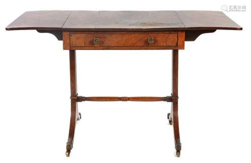 A Regency Mahogany Sofa Table Height 28 x width 46 1/4