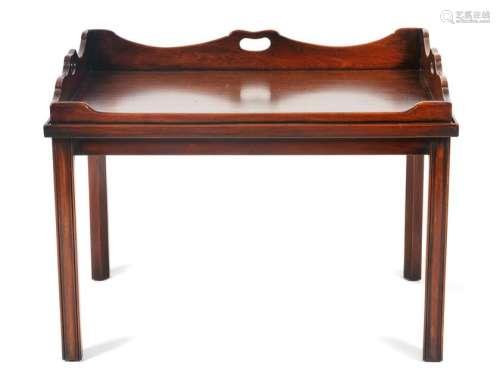 A Georgian Style Mahogany Butler's Tray Table Height 19
