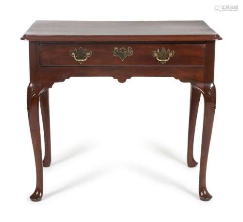 A George I Chippendale Mahogany Side Table Height 28 x