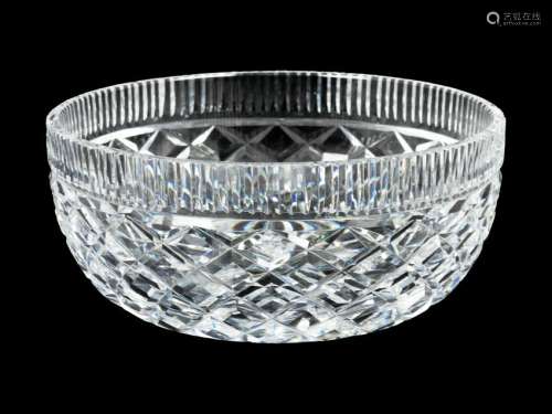 A Waterford Glass Bowl Height 3 1/2 x diameter 8