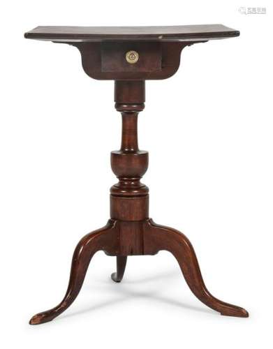 An American Hepplewhite Mahogany Candle Stand Height 25