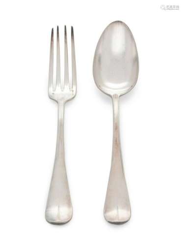 A Group of French Silver Plate Flatware Christofle,