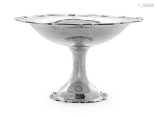 An English Silver Compote London, Mappin & Webb, 20th