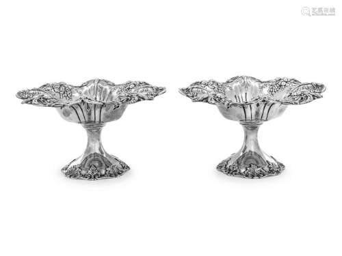 A Pair of American Silver Compotes Reed & Barton,