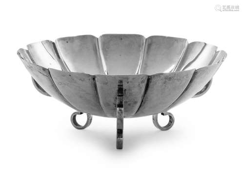 An American Silver Fluted Bowl Webster Co., North