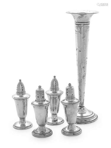 A Group of Five American Silver Articles Various Makers