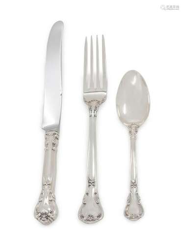 An American Silver Partial Flatware Service Gorham Mfg.