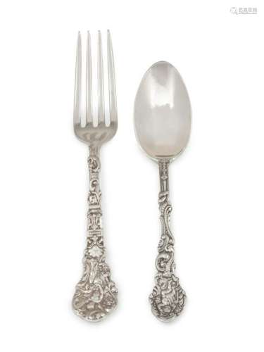 An American Silver Flatware Service for Eight Gorham