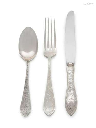 A Canadian Silver Flatware Service for Eight Henry