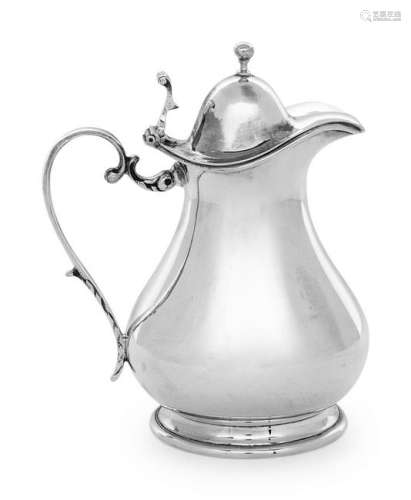 An American Silver Lidded Pitcher Currier & Roby, New