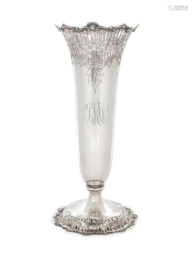 An American Silver Trumpet Vase The Sweetser Co., New