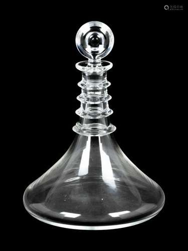 A Steuben Decanter Height 10 inches.