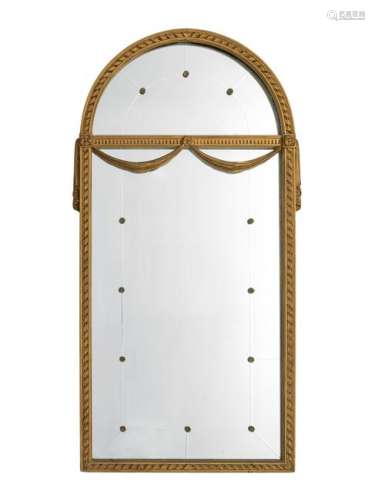 A Louis XVI Style Giltwood Pier Mirror 54 1/2 X 27 1/2