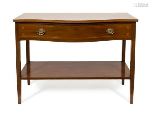 A Hepplewhite Style Mahogany Console Table Height 34