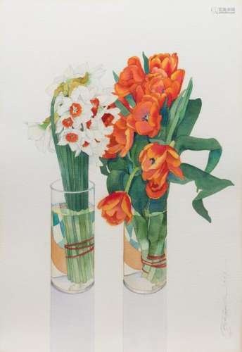 Gary Bukovnik(American, b. 1947)Â Tulips and Narcissus,