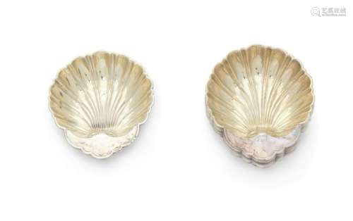 A Set of Twelve American Silver Shell-Form Nut Dishes