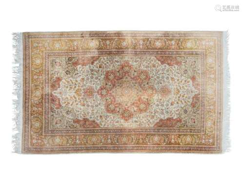 A Tabriz Silk Rug