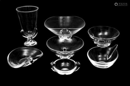 A Group of Seven Steuben Crystal Articles 20TH CENTURY
