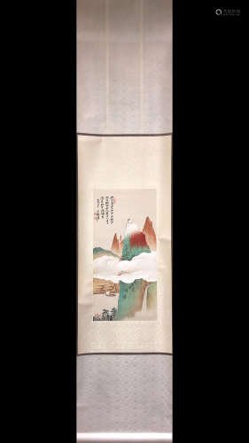 INK COLOR PAPER SCROLL BY ZHANG-DAQIAN
