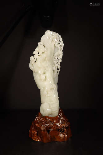 HETIAN JADE DUOZIDUOFU SHANZI ORNAMENT