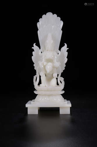 HETIAN JADE BIRD-BUDDHA ORNAMENT