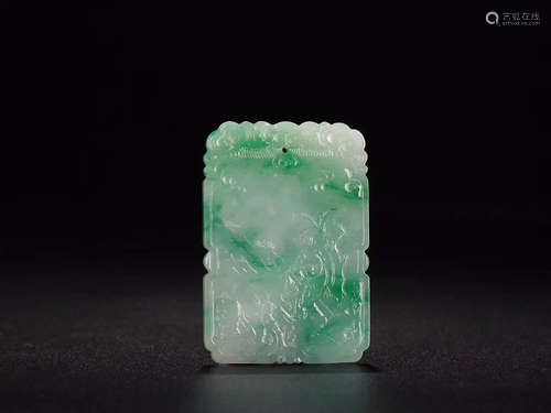 JADEITE PENDANT ITH 'TONGZI' CARVING