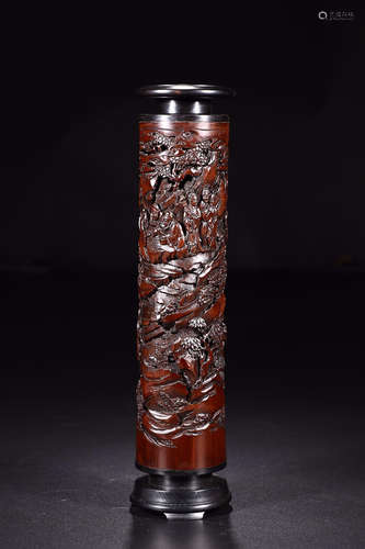 BAMBOO CARVING INCENSE TUBE