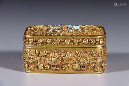 GILT SILVER CAPPING BOX