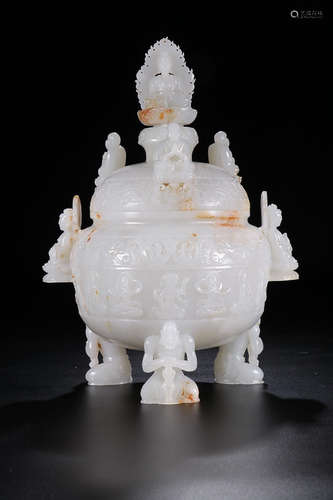 HETIAN JADE CAPPING CENSER