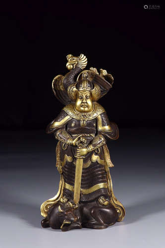 XUANDE MARK GILT BRONZE ORNAMENT