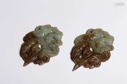 HETIAN JADE YUBI IN PAIR