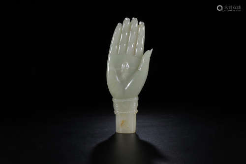 JADE CARVING BUDDHA HAND ORNAMENT