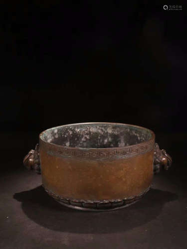 BRONZE LOTUS CENSER