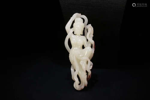 HETIAN JADE DANCING LADY CARVING