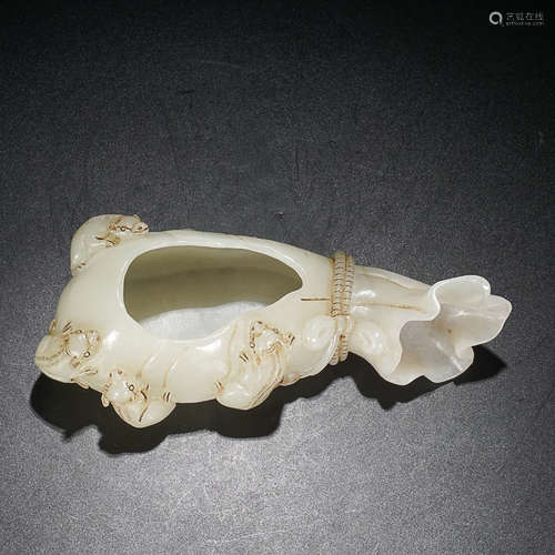 HETIAN JADE FORTUNE PEN WASHER