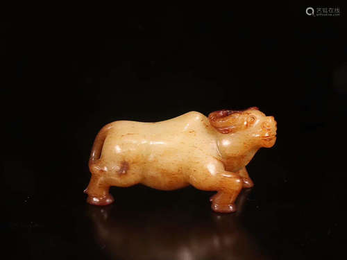 HETIAN JADE OX ORNAMENT