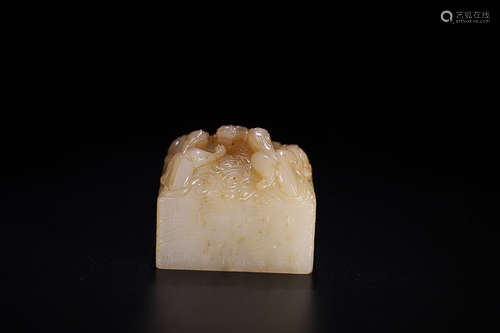 HETIAN JADE SQUARE SEAL