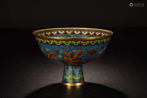 CLOISONNE HIGH-FOOT BOWL