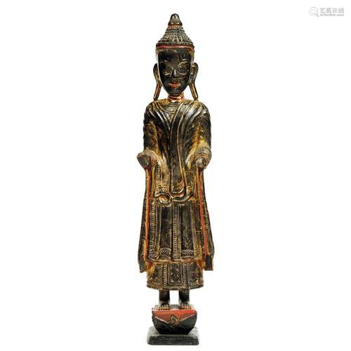 GRANDE STATUETTE DE BOUDDHA SHAKYAMUNI