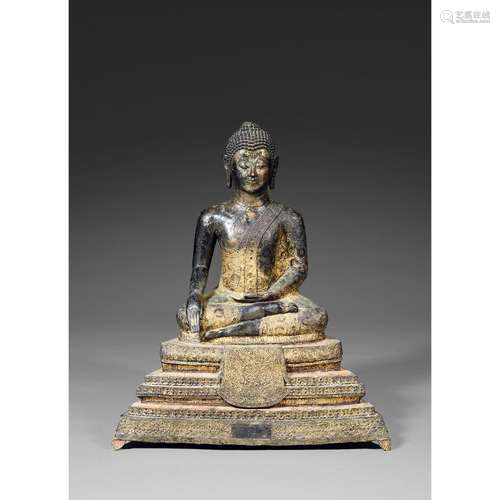 GRANDE STATUETTE DE BOUDDHA MARAVIJAYA