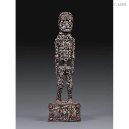 ~ GRANDE STATUETTE D'HOMME COSMIQUE