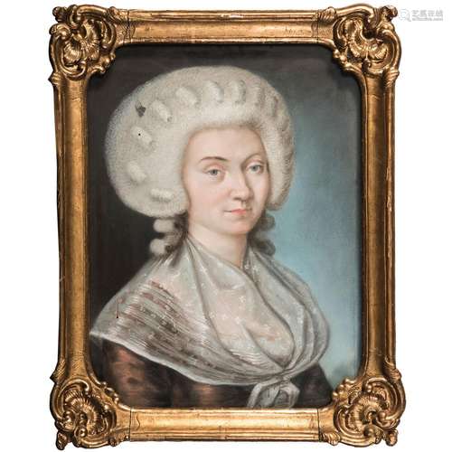 École française du XVIIIe siècle Portrait de dame; Portrait d’homme 18th century French school, A pair of pastels, Portrait of a lady;