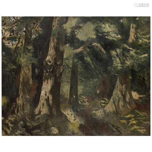 Roland Oudot (1897-1981) Forêt Oil on canvas; signed lower right 25 3/16 x 31 1/2 in.